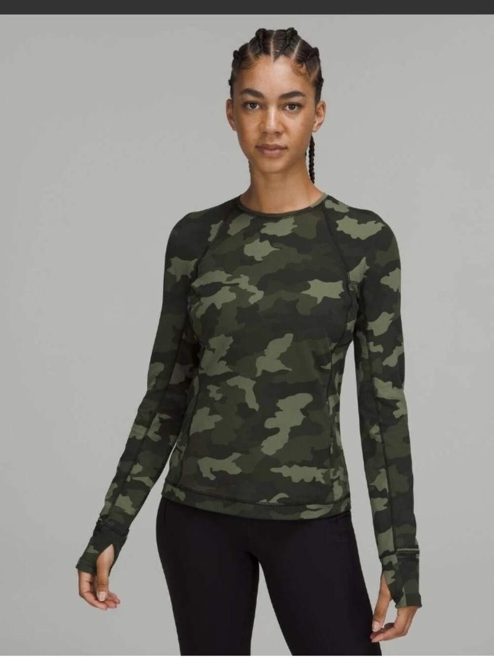Lululemon Its Rulu Run Long Sleeve Shirt Camo